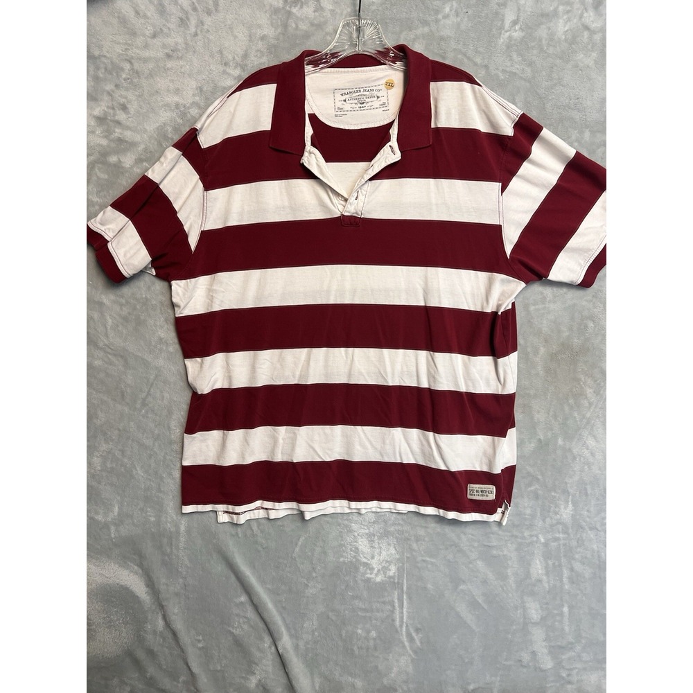 Wrangler Maroon Striped Polo Size 2XL‎